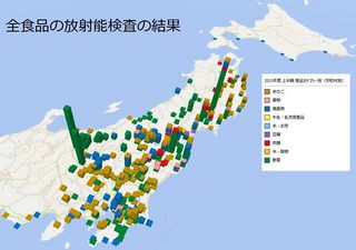 2015年食品の放射能検査の結果 クリックして拡大