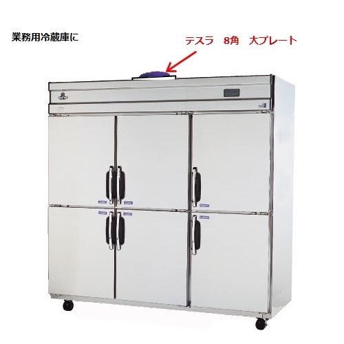 冷蔵庫に
テスラ 8角大プレートを置いて
食品をトリート