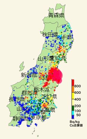 東日本土壌ベクレル測定プロジェクトMAP