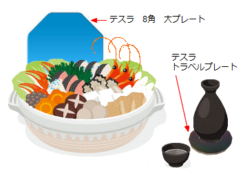 食べ物・飲み物に
テスラ 8角 大プレート
トラベルプレート