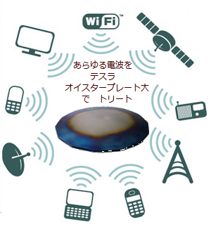 テスラ オイスタープレート大で、電波汚染環境をクリーンに!