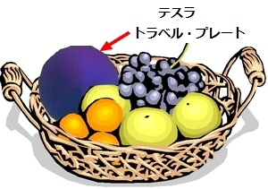 食べる前に必ずテスラ トラベルプレートをあてる!